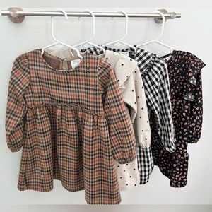 BUNDLE OF 4 ZARA FALL/WINTER DRESSES ALL IN EXCELLENT CONDITION